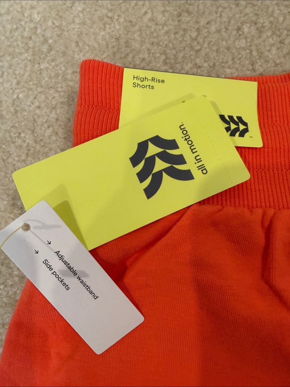 Women’s Orange Drawstring Casual Shorts - Picture 7 of 9